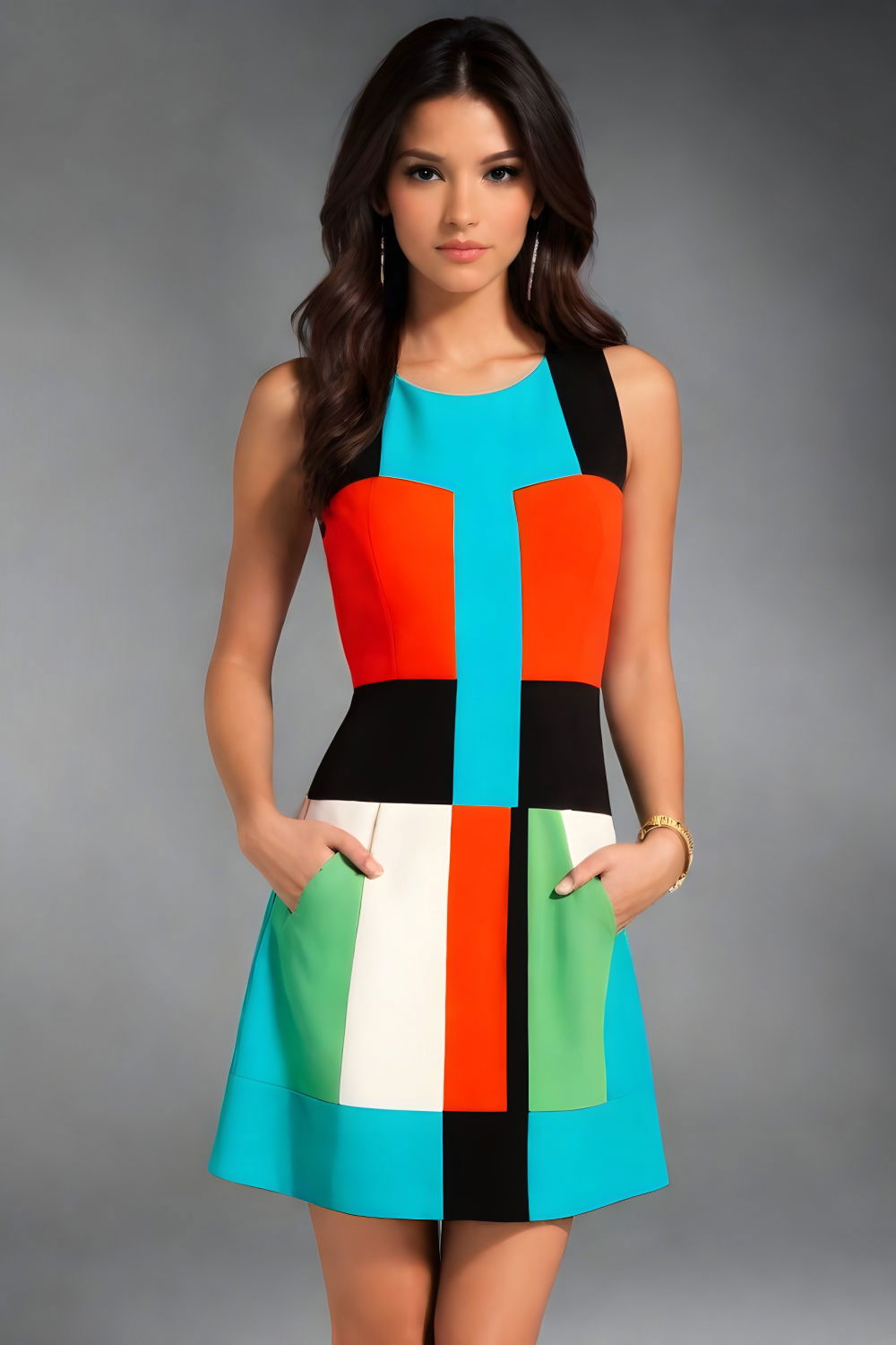 color block dress for cinco de mayo 