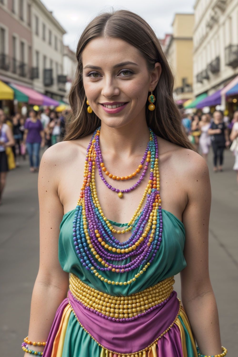 colorful beaded necklace ensemble for women
