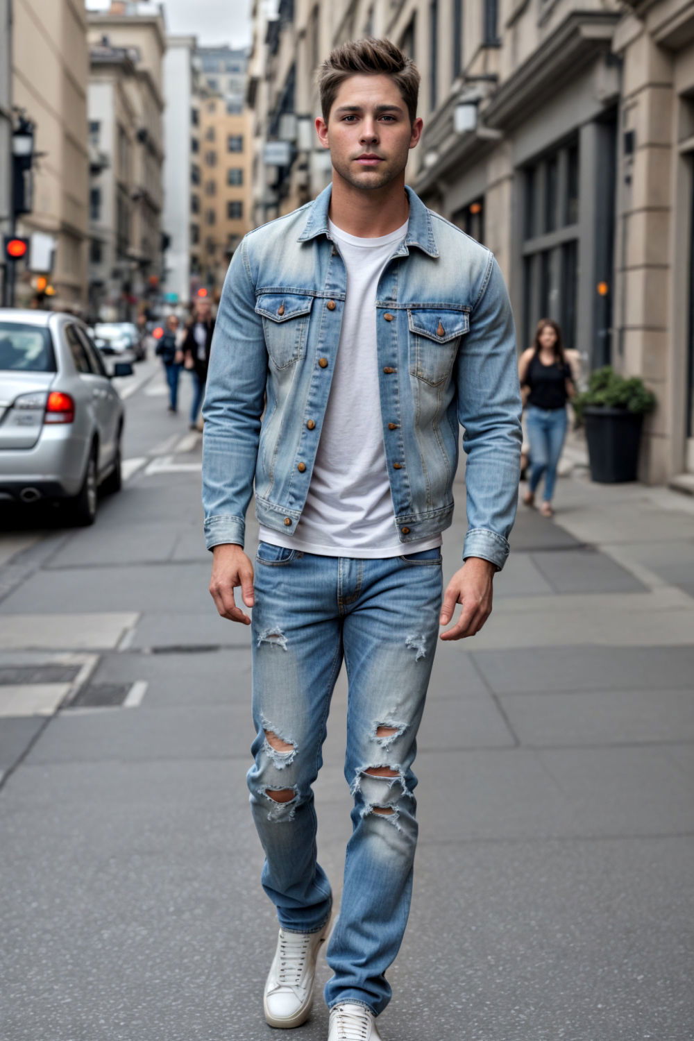 cool denim on denim