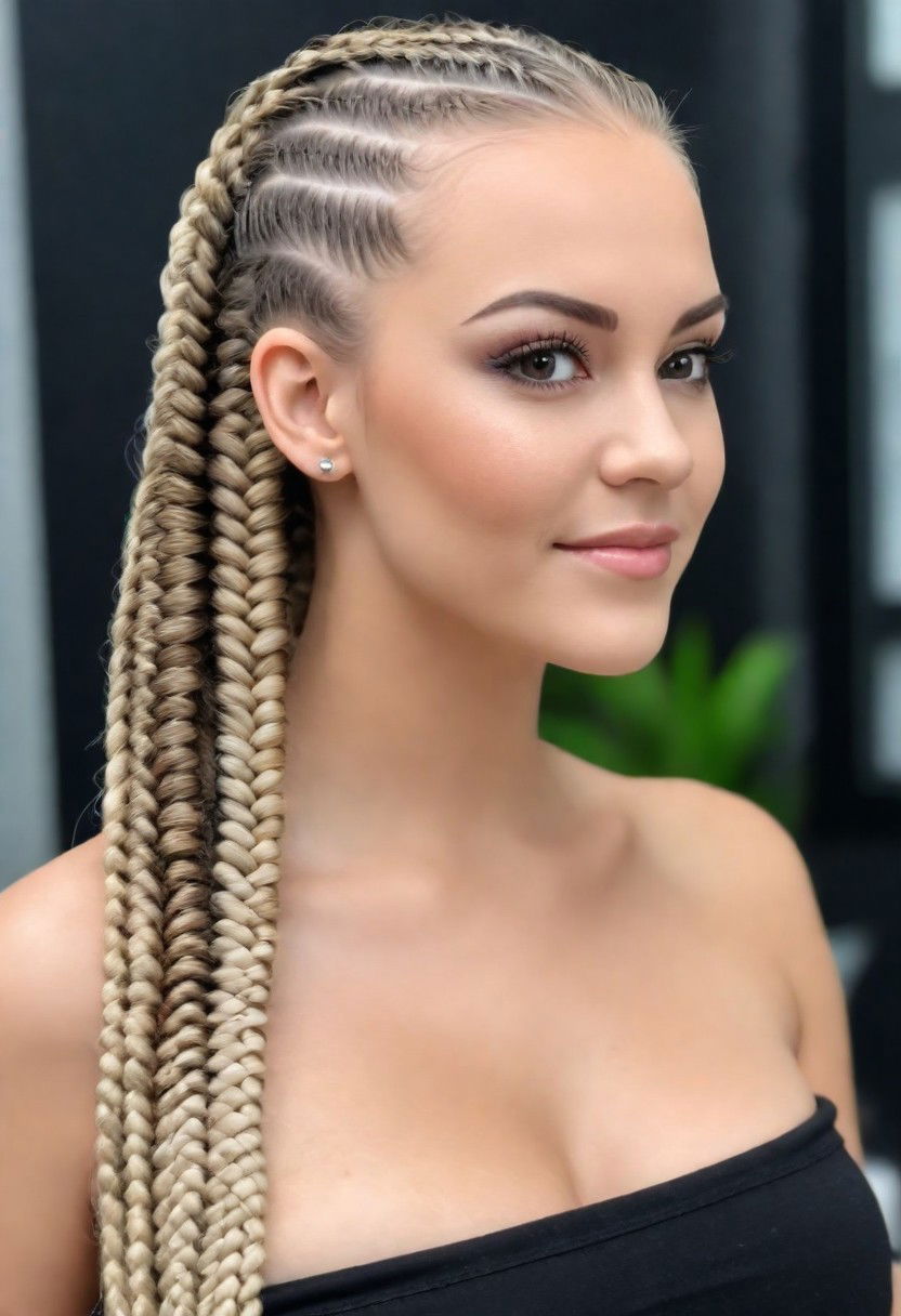 cornrows with extensions hairstyle