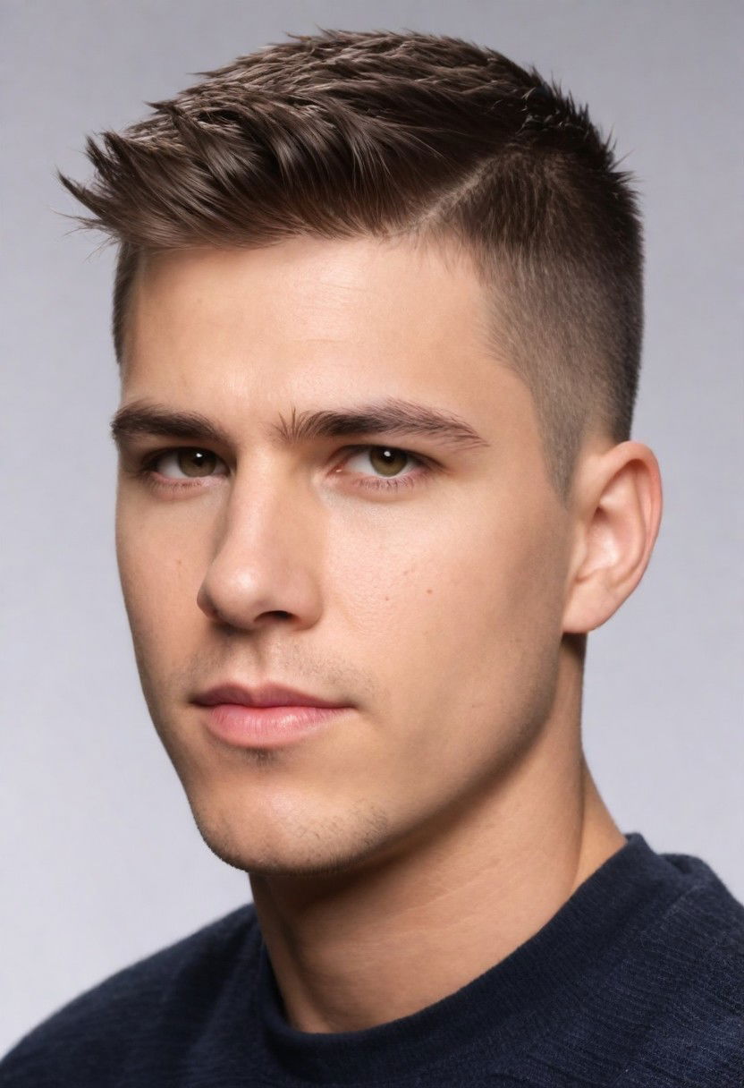 crew cut with texture