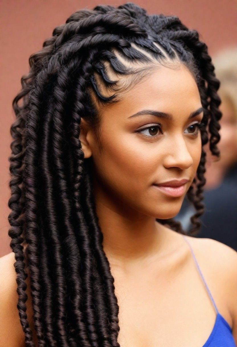 curly braids for womens