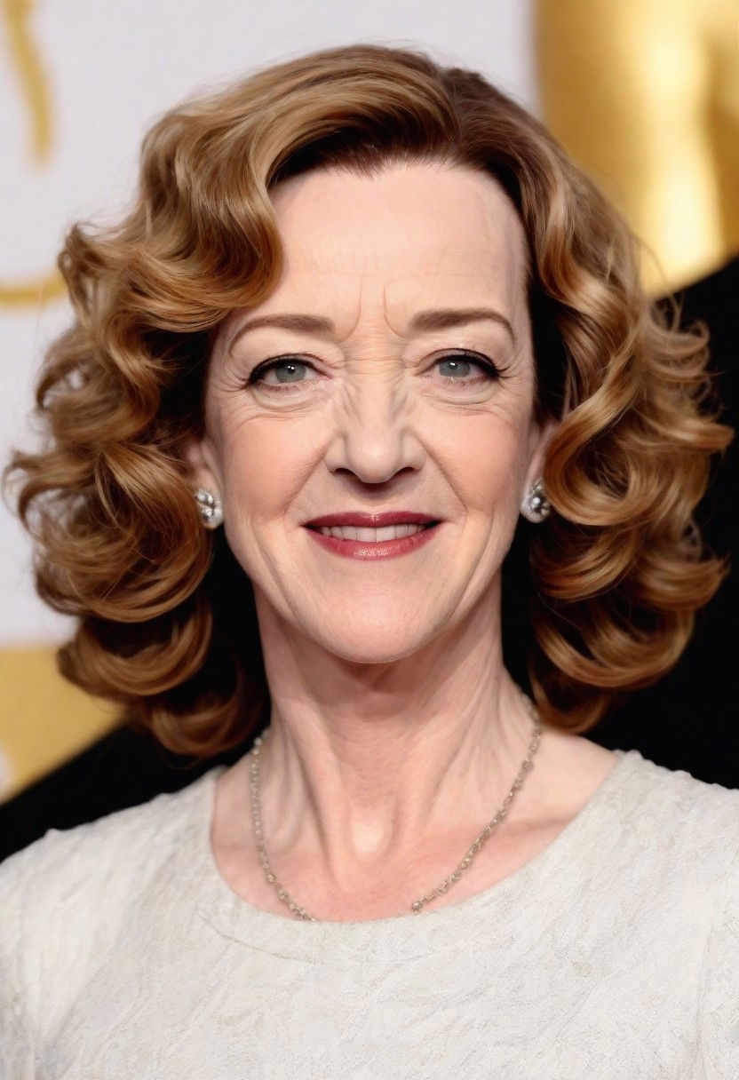 curly end lob hairstyle