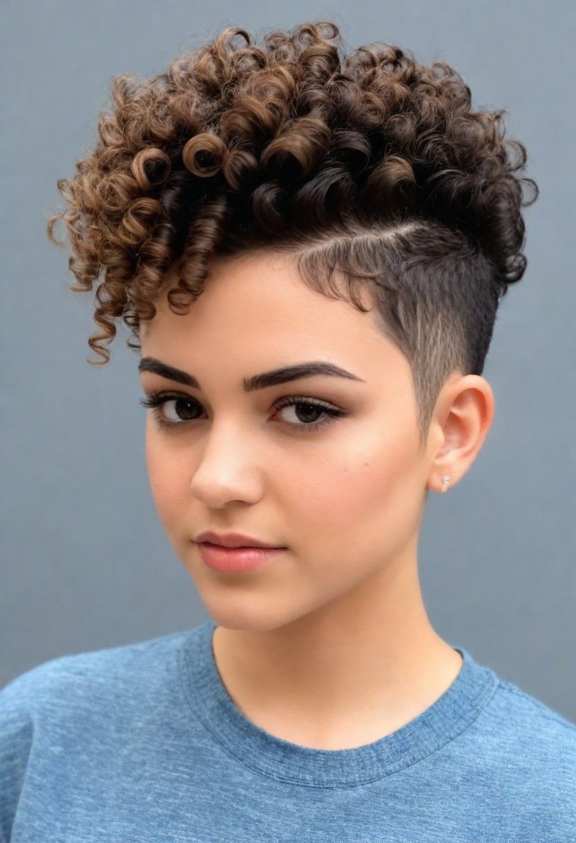 curly fade hair style