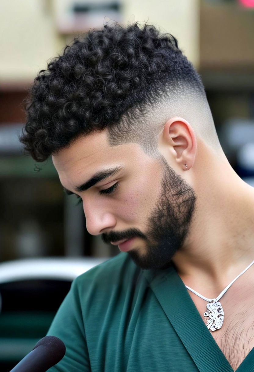curly french crop short curly hairstyle men