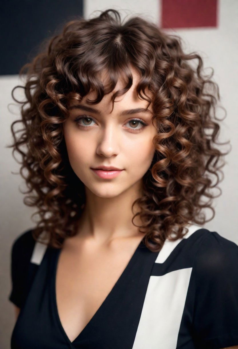 curly fringe for wavy medium curly hair