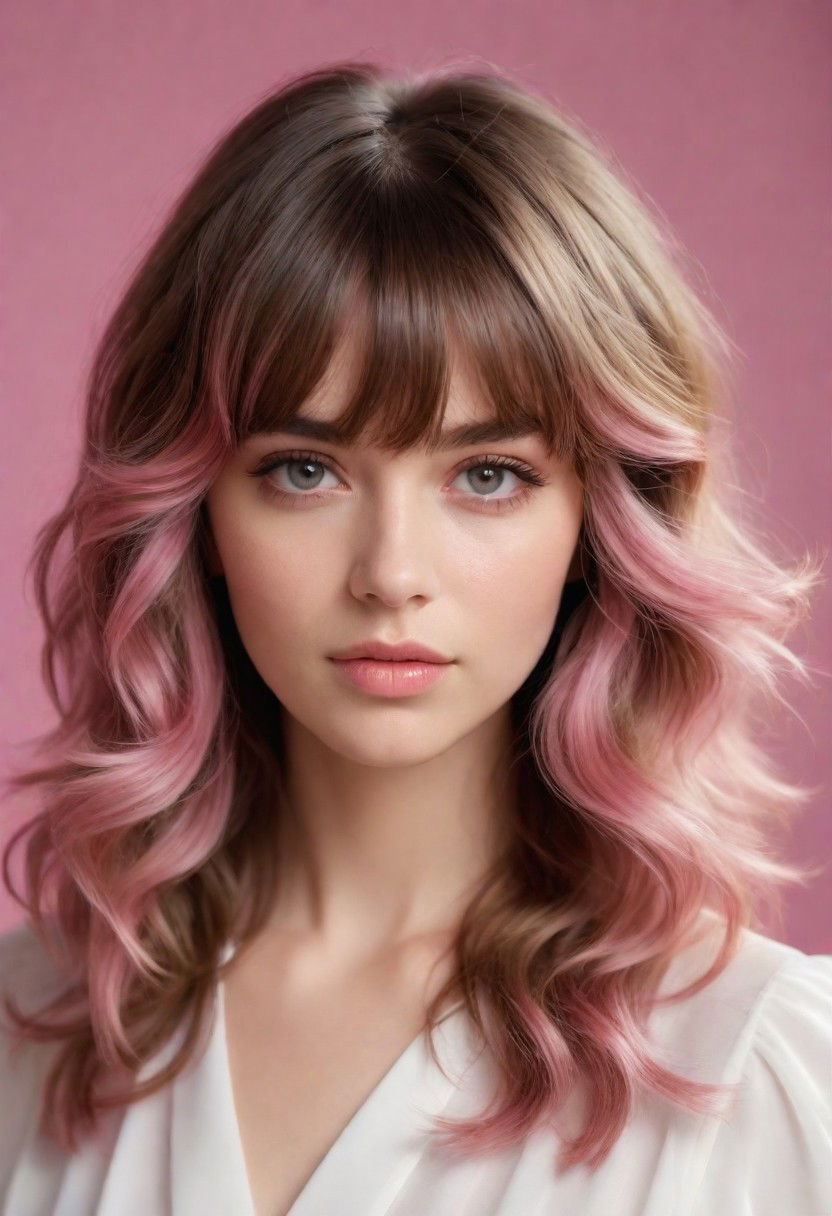 curtain bangs with layers hairstyle