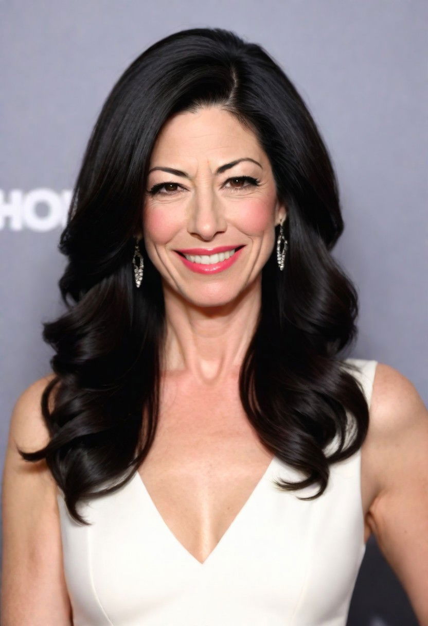 deep side part hairstyle for women over 50