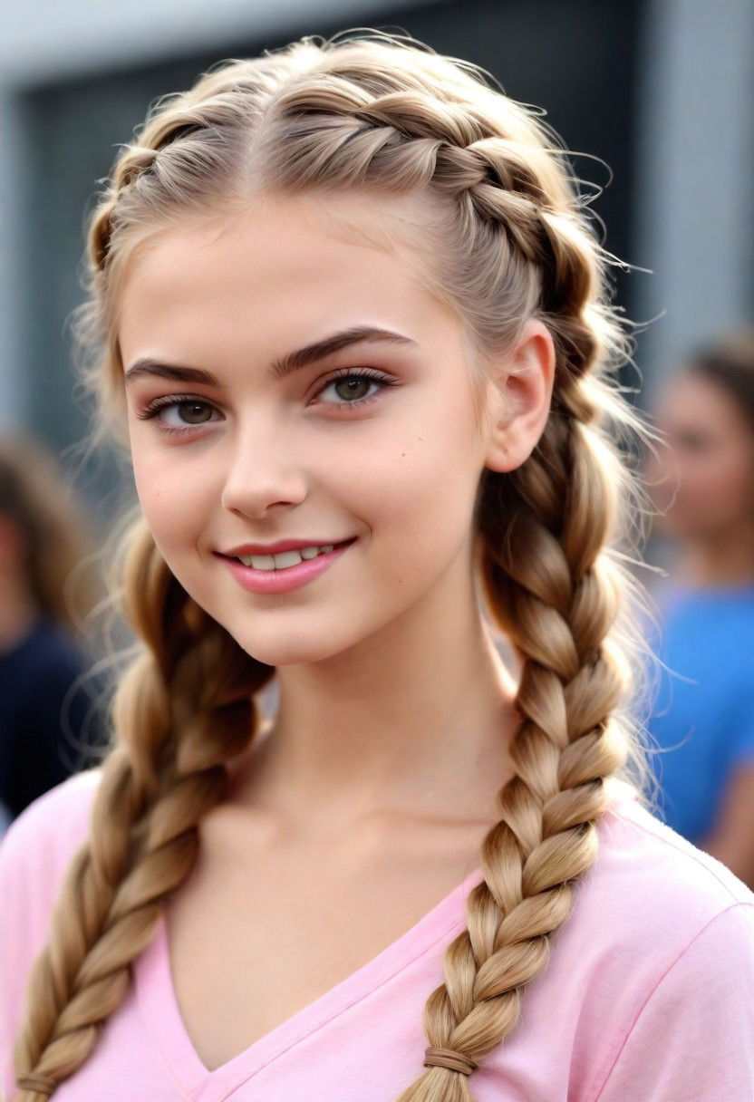 double dutch braids hairstyle
