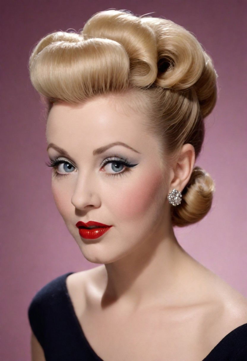 dramatic victory rolls hairstyle