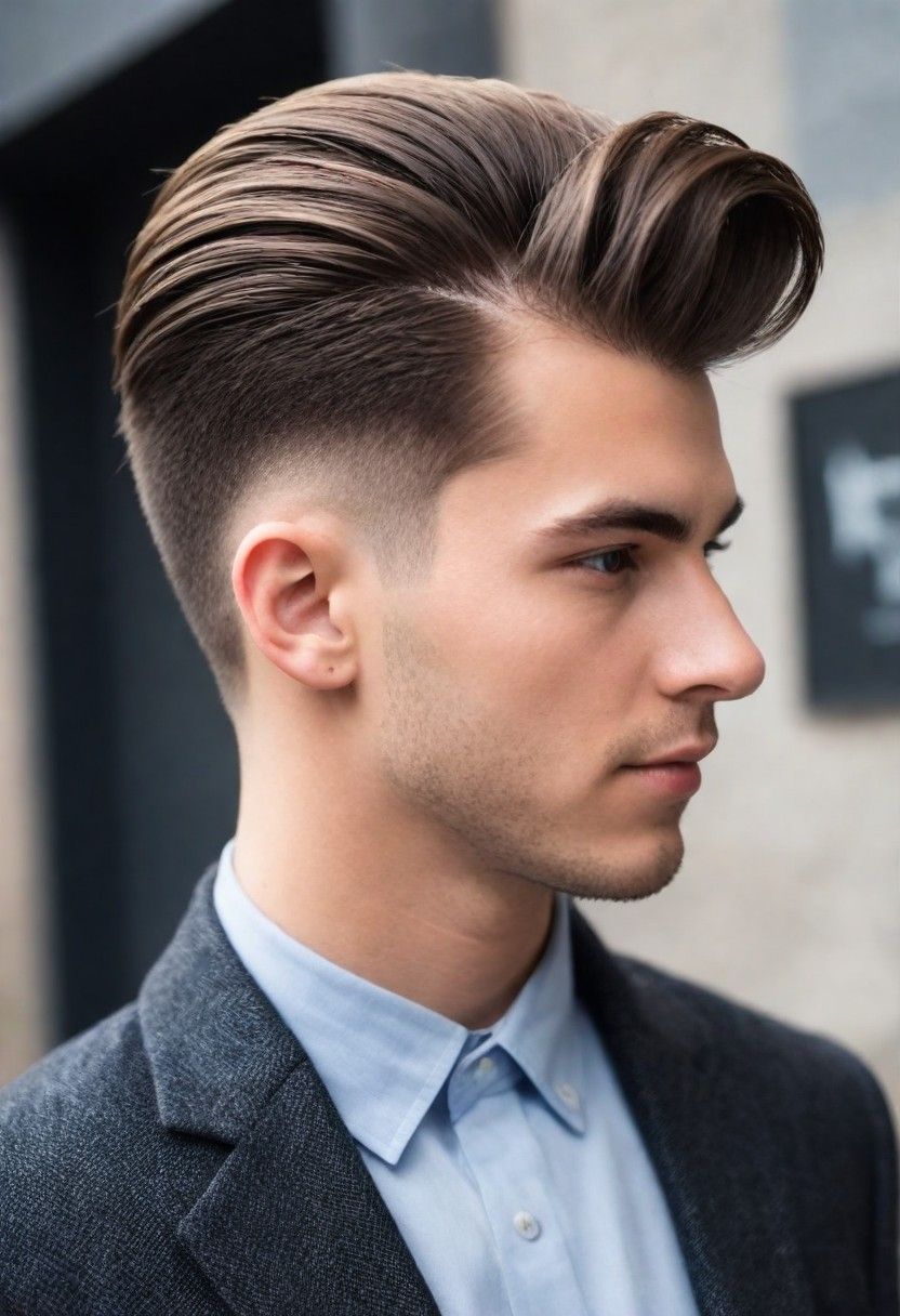 ducktail haircut for men with straight hair
