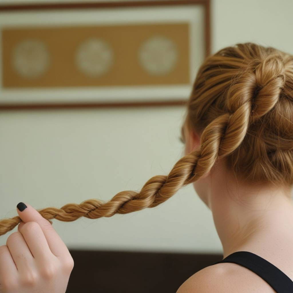 durable and stylish roped braid hairstyle