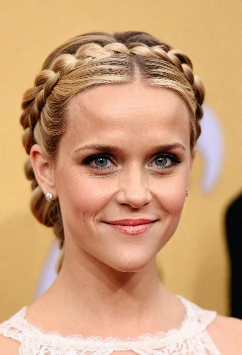 dutch braid crown mother of the bride hairstyle