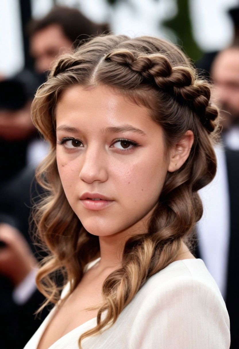 easy braided crown hairstyle