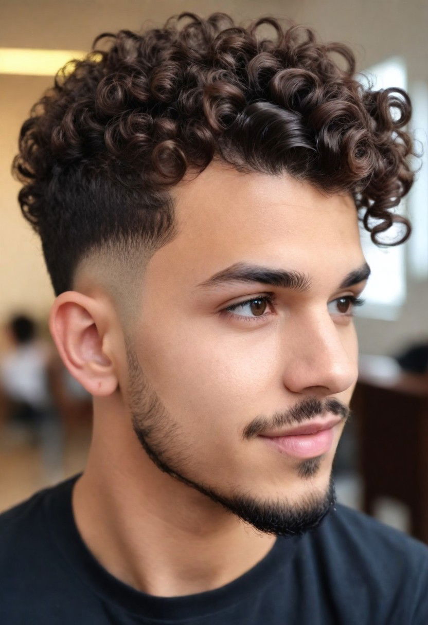 easy curly undercut for men