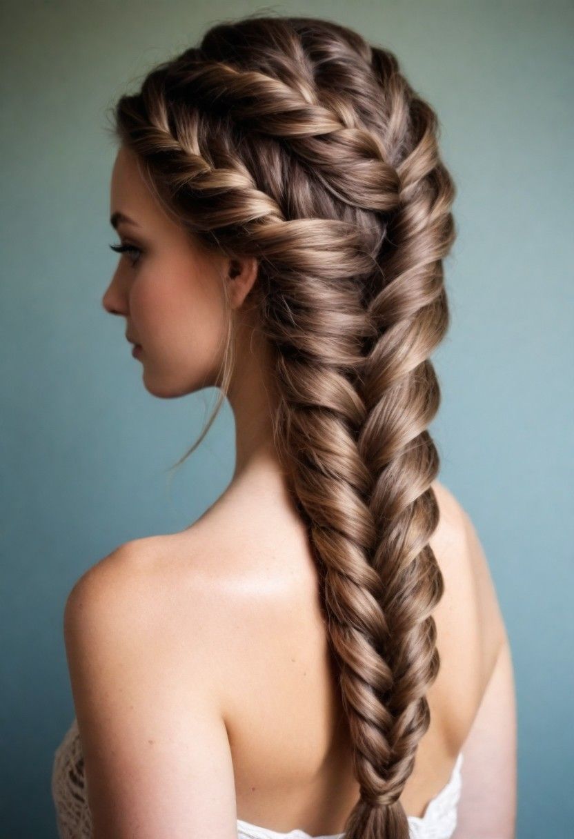 easy fishtail braid hairstyle