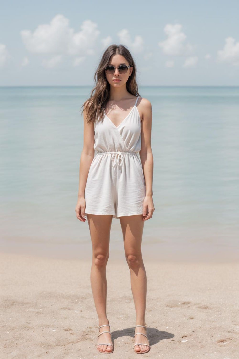 easy playsuit with sandals