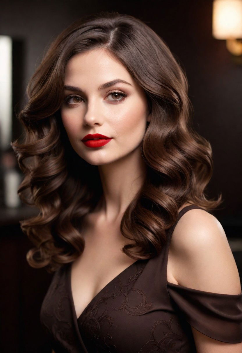 effortless chocolate swirls hairstyle