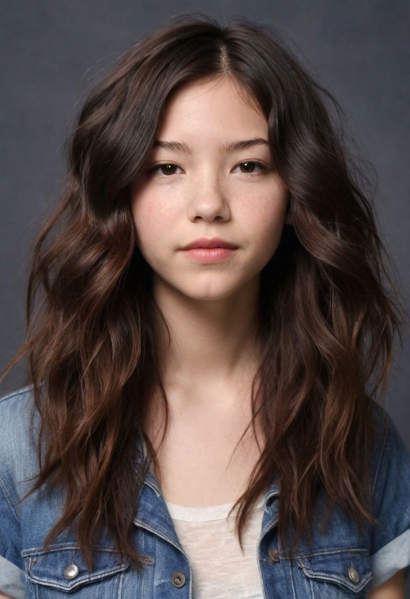 effortless cool tousled waves grunge hairstyle