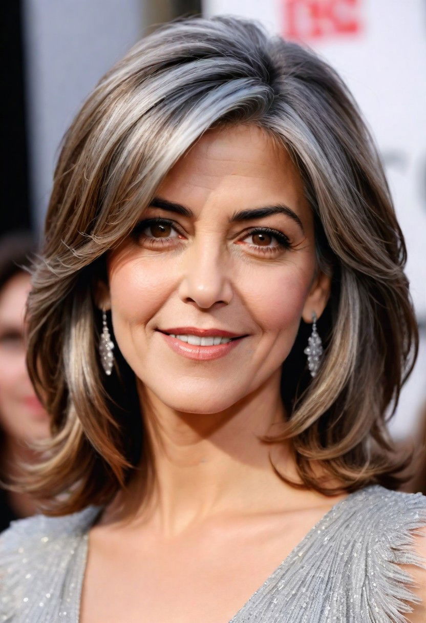 effortless feathered layers hairstyle