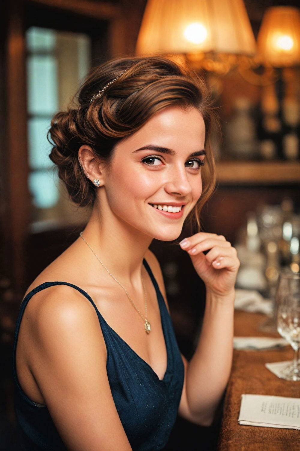 effortless tousled updo hairstyle