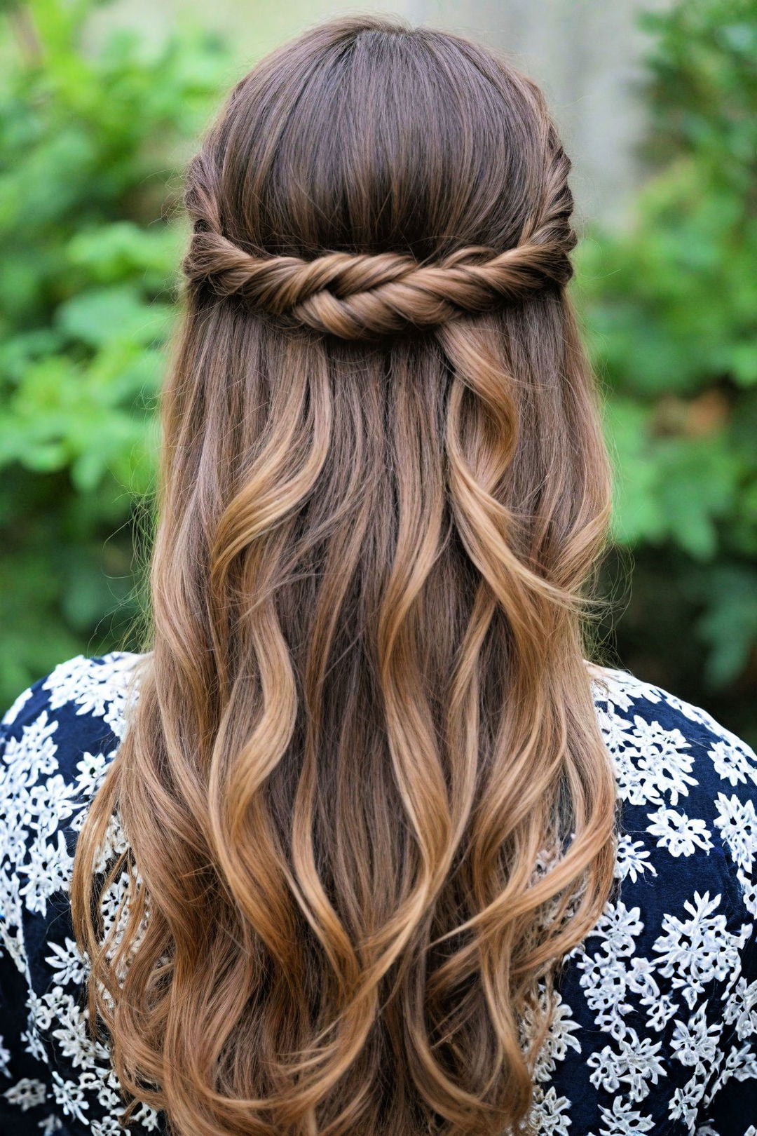 effortless twisted halo medieval hairstyle