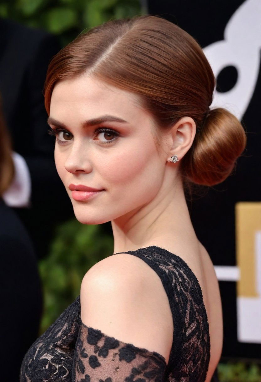 effortlessly low side bun hairstyle