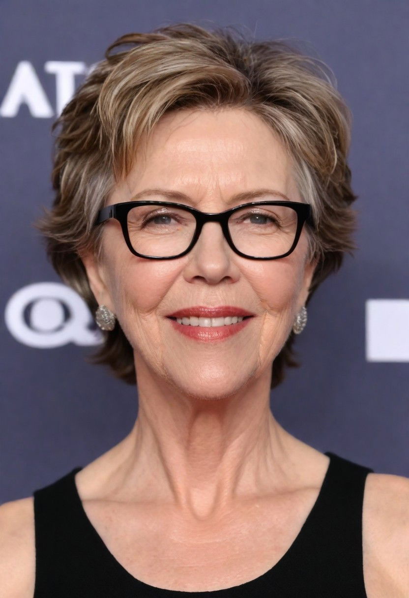 effortlessly short shag hairstyle