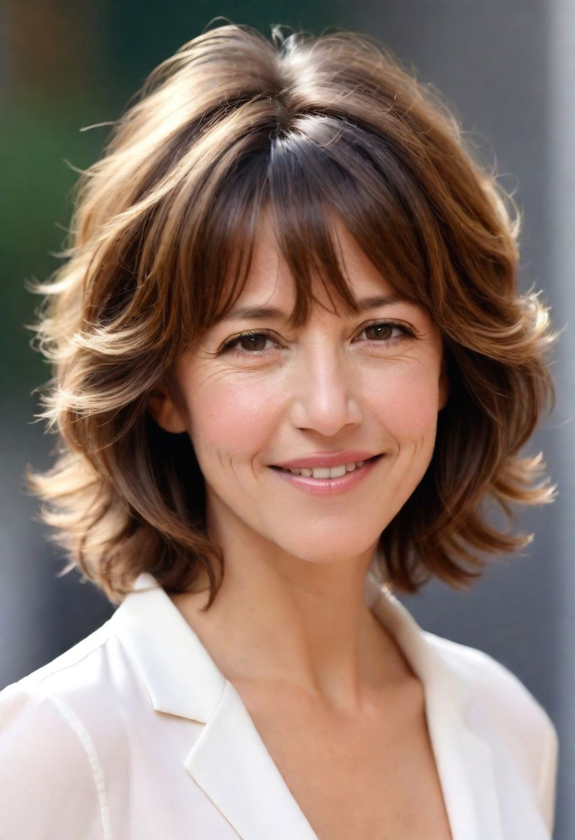 effortlessly tousled bob hairstyle