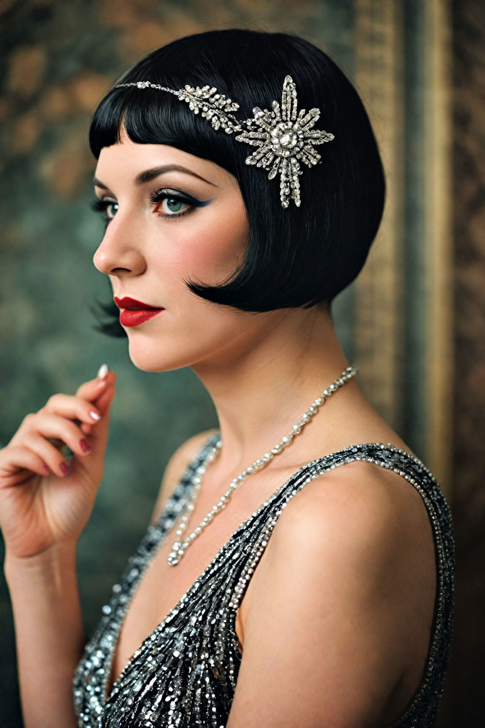 elegant flapper bob hairstyle