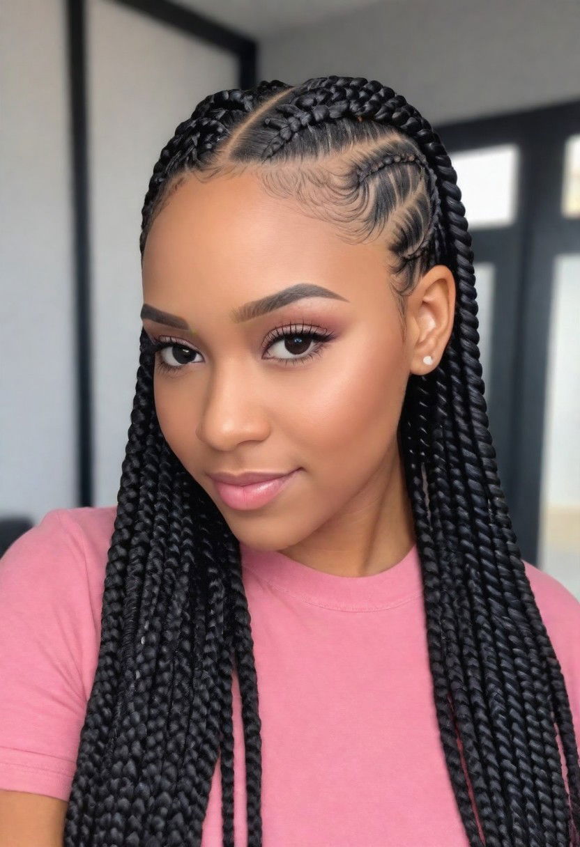 elegant flat twists hairstyle