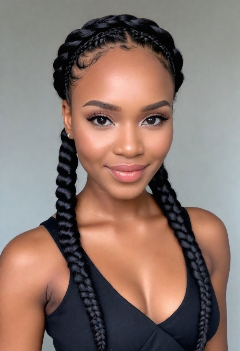 elegant halo braids hairstyle
