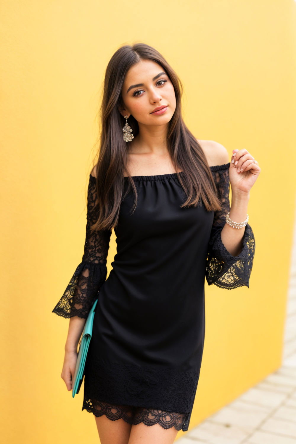 elegant lace detailed dress