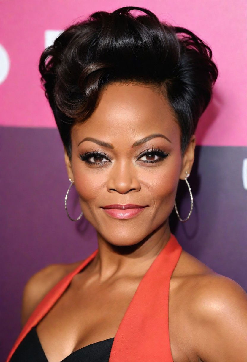 elegant pompadour hairstyle for black women
