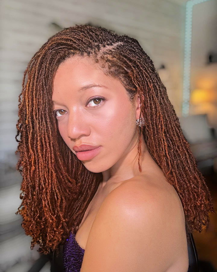 elegant sisterlocks hairstyle