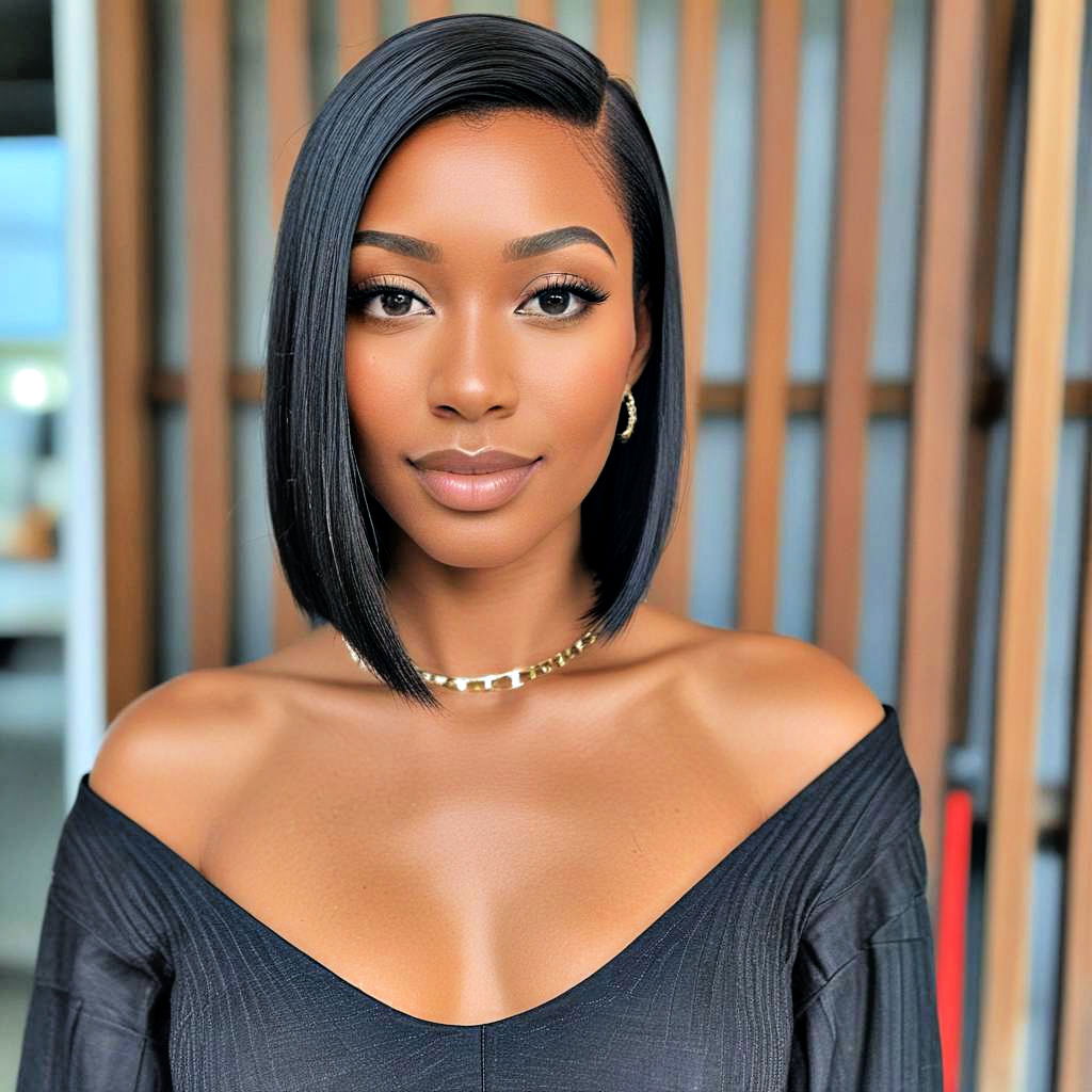 elegant sleek bob hairstyle