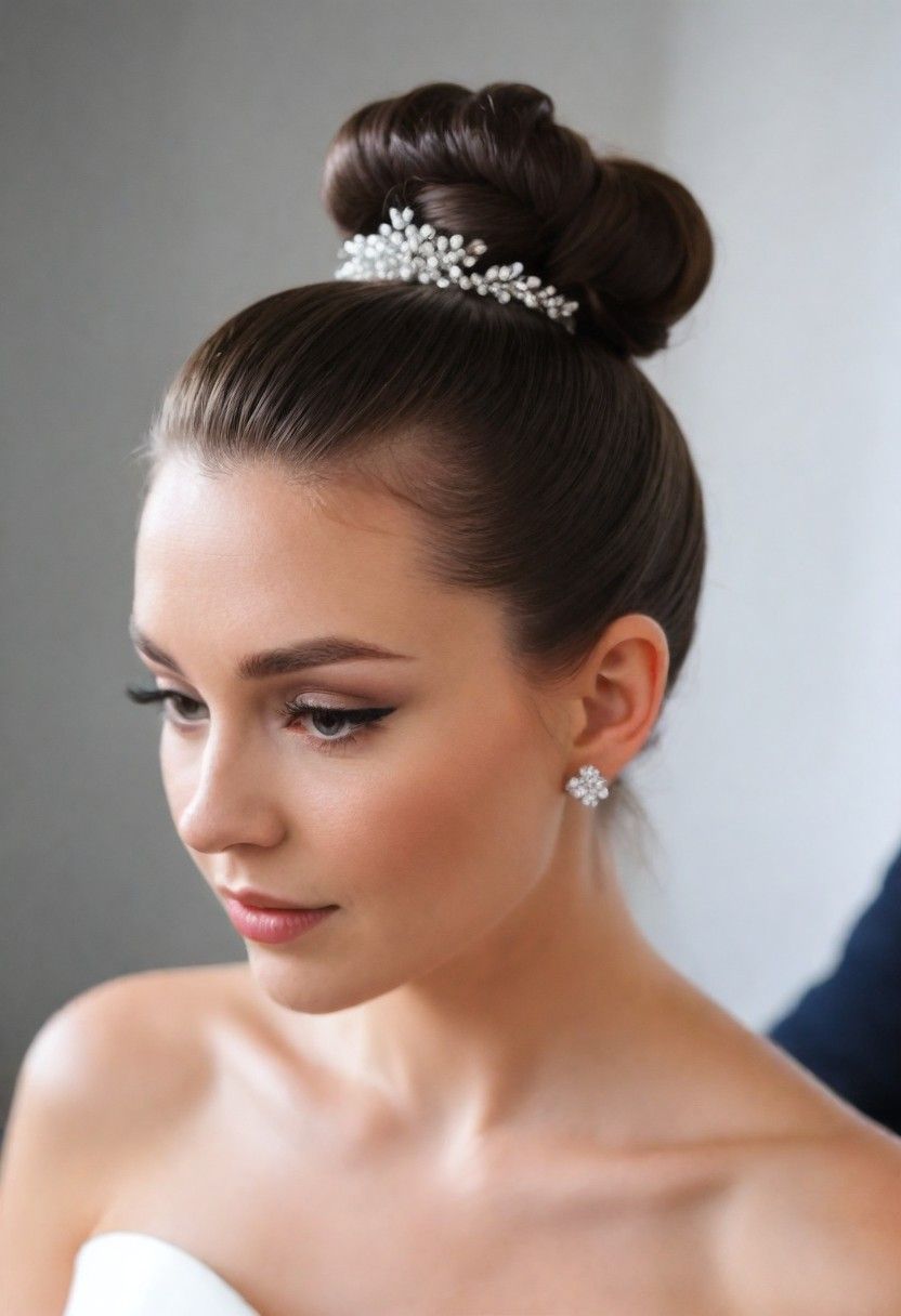 elegant top knot hairstyle