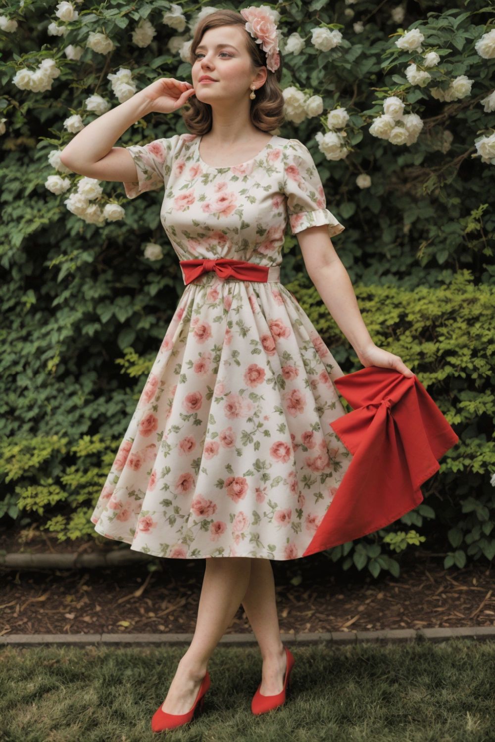 elegant vintage tea dress