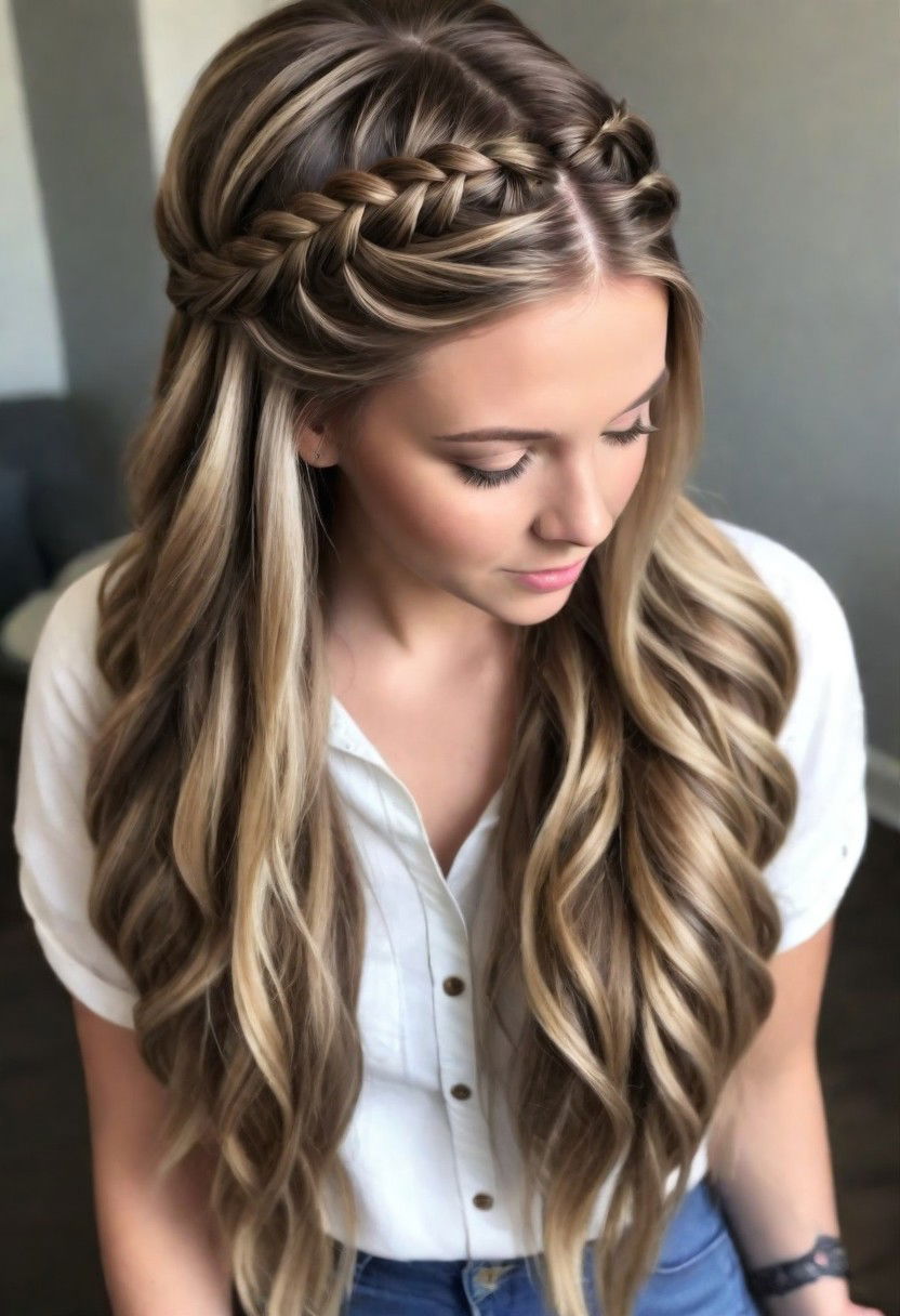 elegant waterfall braid hairstyle