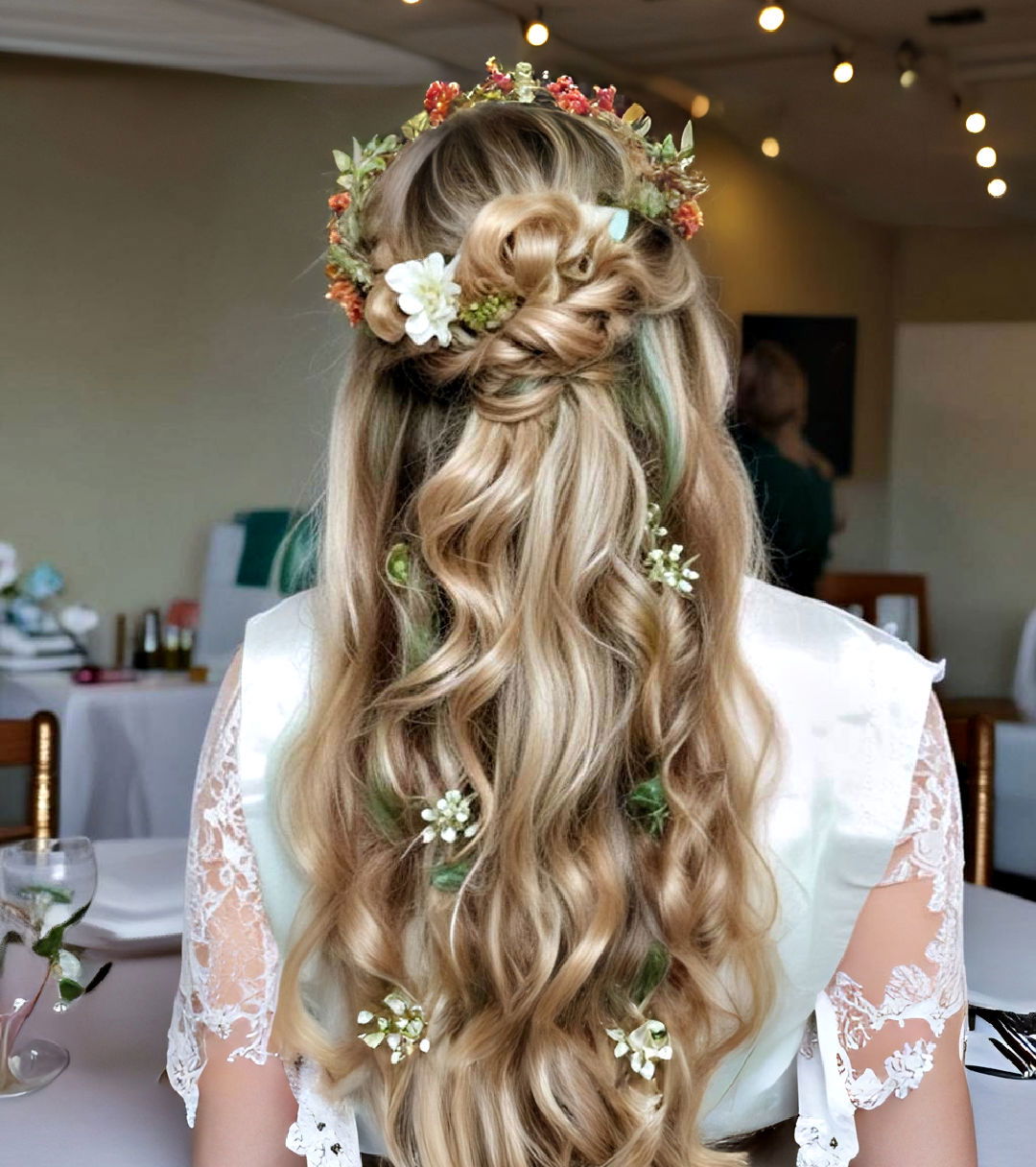 enchanted half updo fairy hairstyle