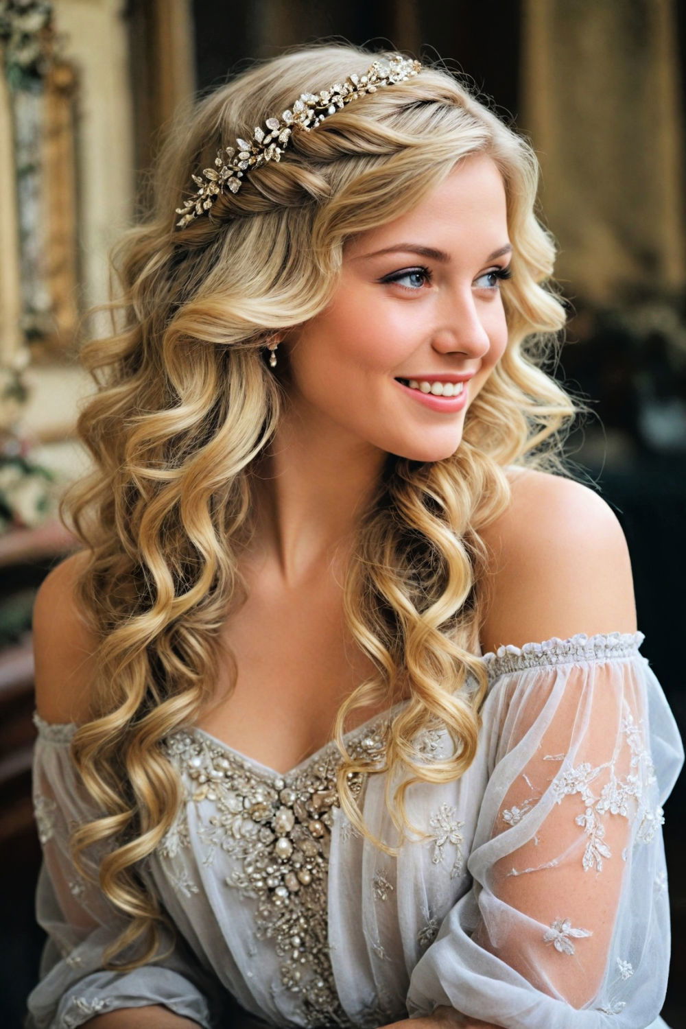 ethereal side sweep hairstyle