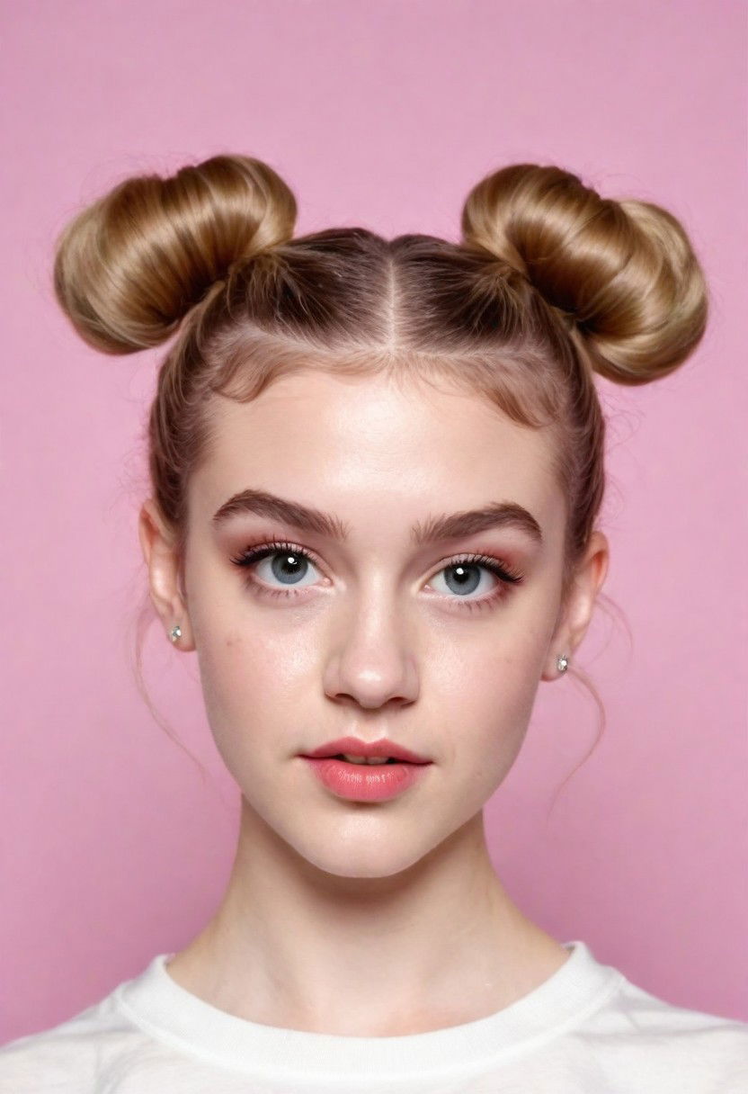 excellent space buns hairstyle