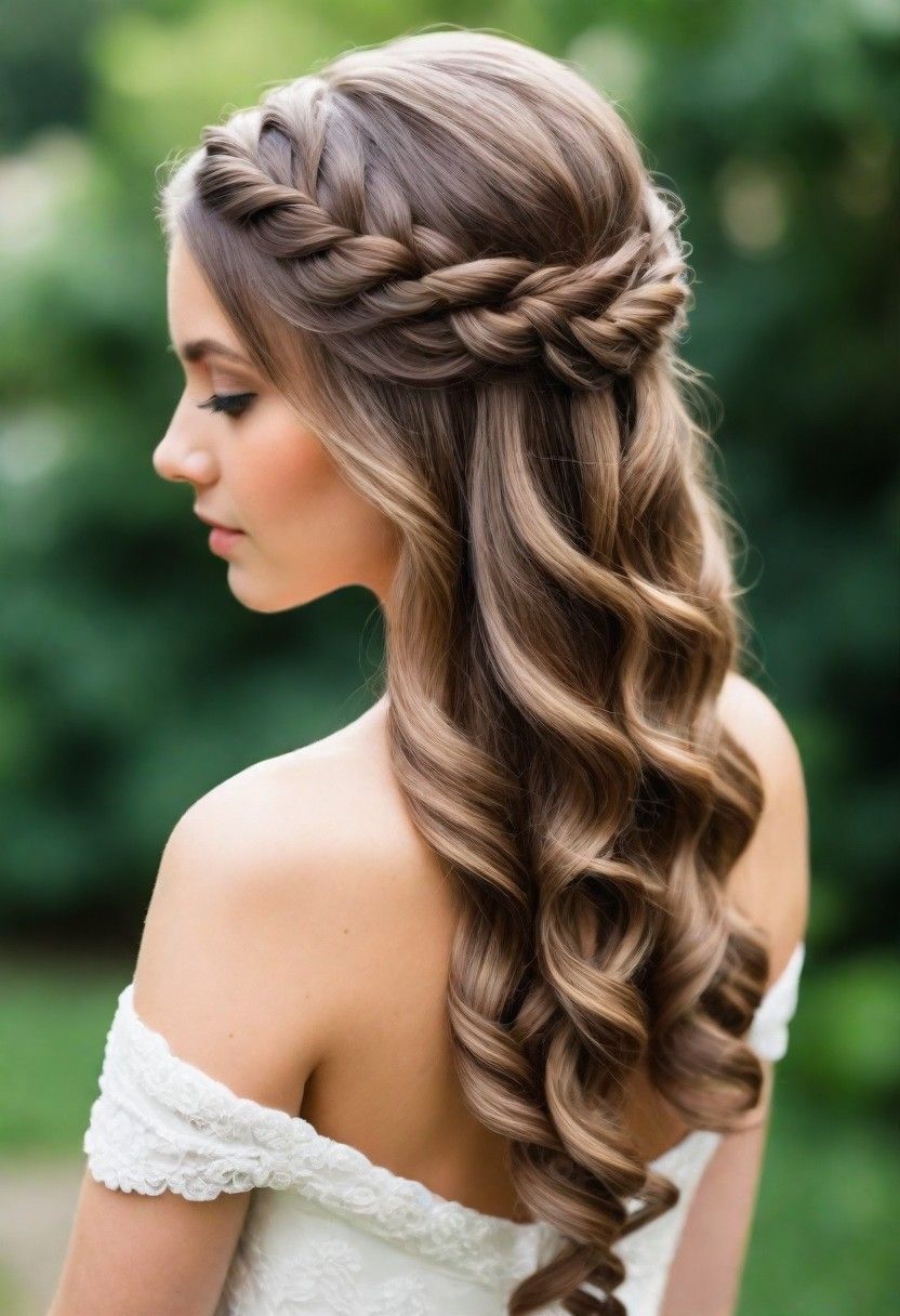 fairytale inspired waterfall braids style