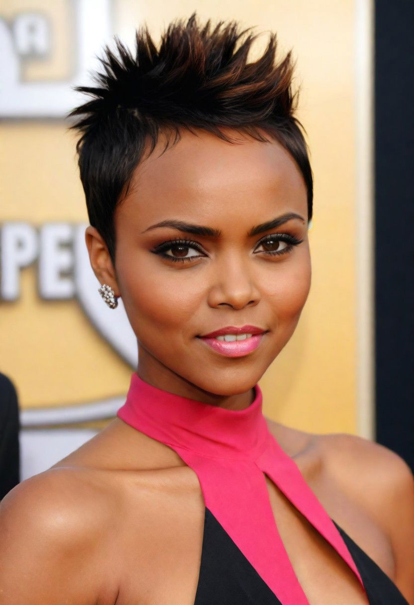 faux hawk short hairstyle for black women