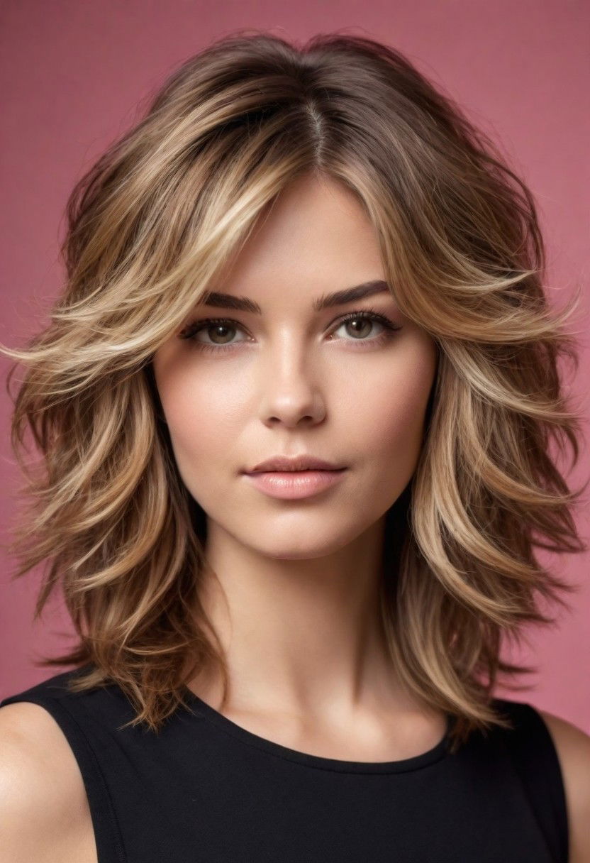 feathered layers for extra volume haircut