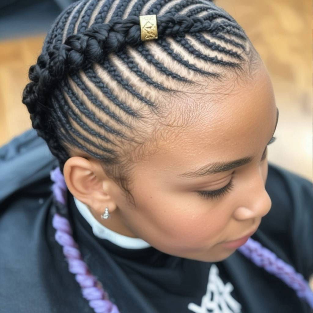 fishbone cornrows hairstyle