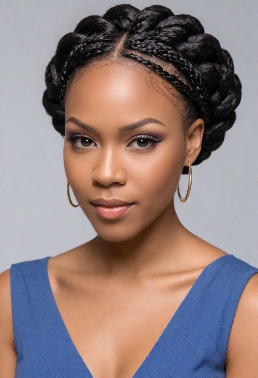 flat twist crown hairstyle