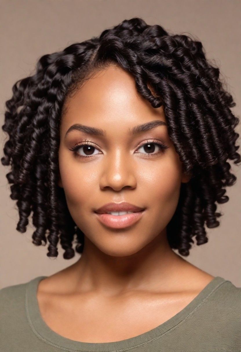 flat twist out hair style