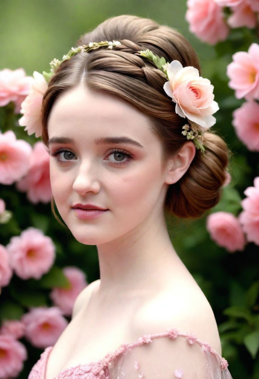 flower woven updo fairy hairstyle