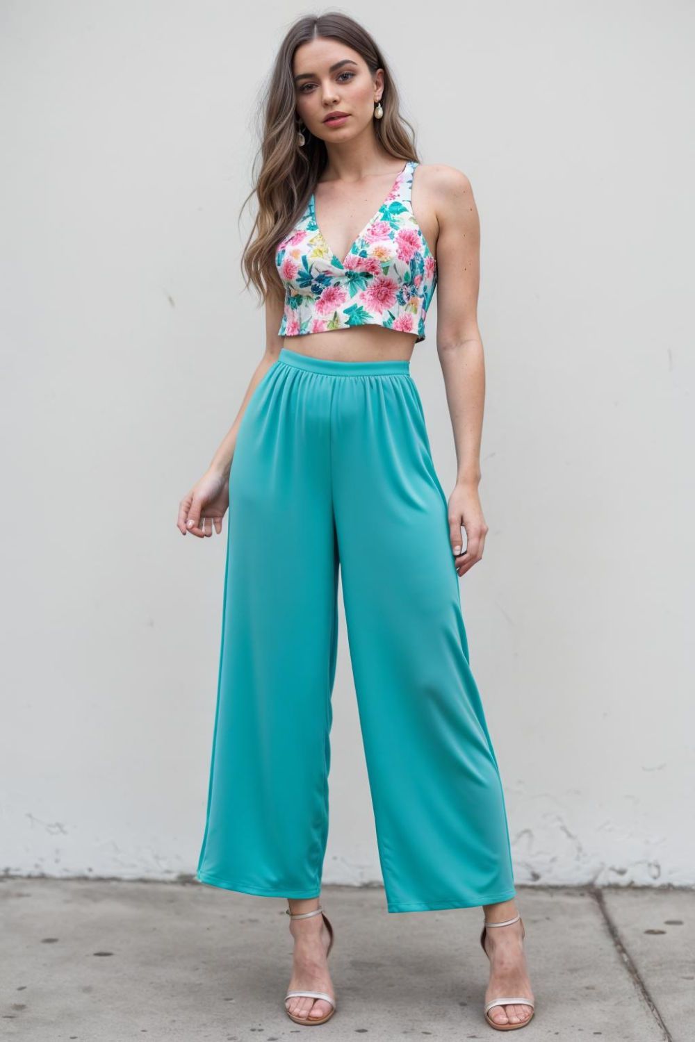 flowy palazzo pants outfit for birthday